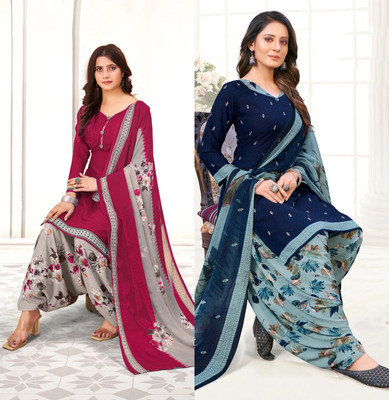 laxmi creation Crepe Printed Salwar Suit Material