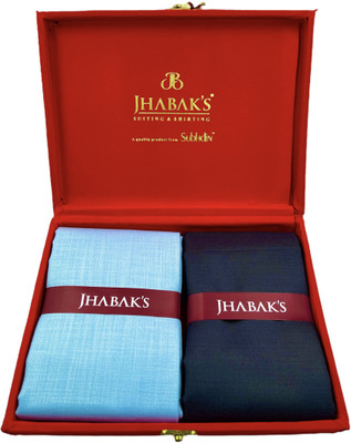 JHABAK'S Cotton Blend Solid Shirt & Trouser Fabric
