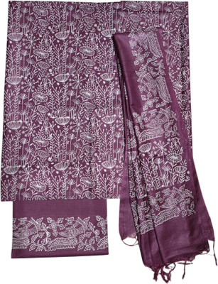 Ivikta Pure Silk Printed Salwar Suit Material