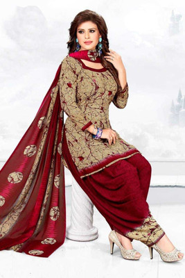 SIMPLYETHNIC Crepe Printed Salwar Suit Material