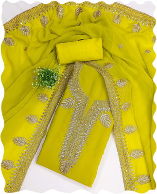 Peachmode Georgette Embroidered Salwar Suit Material