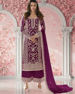 Dealbazaars Corporation Net/Lace Dyed, Embroidered, Embellished, Self Design Salwar Suit Material