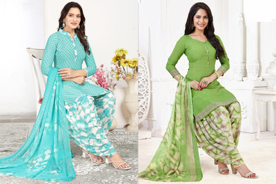 laxmi creation Crepe Printed Salwar Suit Material
