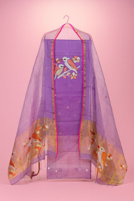 Uniquefashion Muslin Embroidered Kurta & Churidar Material