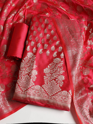 Meena Bazaar Chanderi Self Design Salwar Suit Material