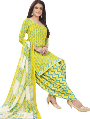ASHAFEBRIC Crepe Solid, Floral Print, Printed, Geometric Print Salwar Suit Material