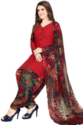 SIMPLYETHNIC Crepe Printed Kurta & Churidar Material