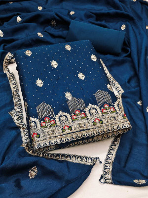NEWHLSILKMILLS Pure Cotton Embroidered Salwar Suit Material