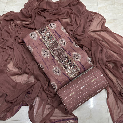krishna boutique Pure Cotton Embroidered, Printed Salwar Suit Material
