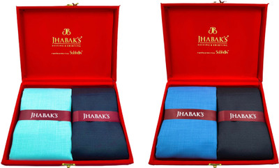 JHABAK'S Cotton Blend Solid Shirt & Trouser Fabric