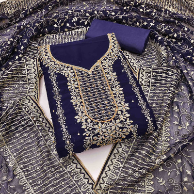 Kimisha Georgette Embellished Salwar Suit Material
