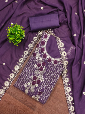Saware Georgette Embellished Salwar Suit Material