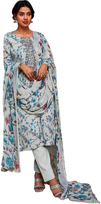 HouseOfCommon Cotton Blend Embroidered Salwar Suit Material