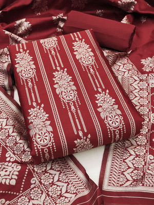 Ethnic Junction Silk Blend Embellished Salwar Suit Material