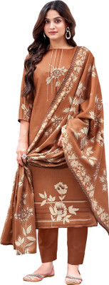 DRAVINAM Trends Wool Printed Salwar Suit Material