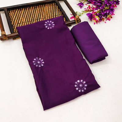 jungle herbs Cotton Blend Embroidered Kurta & Churidar Material