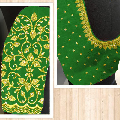 SRIBALAJIESTORE Art Silk Self Design Blouse Material