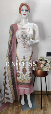 FANCYCHOICE Pure Cotton Printed Salwar Suit Material