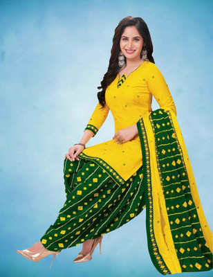 AYKA CLOTHINGS Crepe Printed Kurta & Patiyala Material