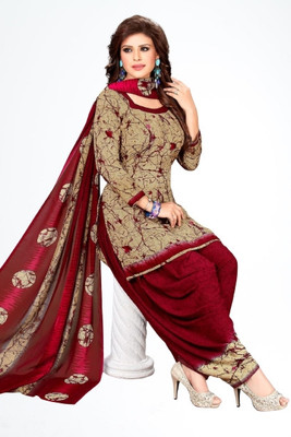 the kaan Crepe Printed Salwar Suit Material