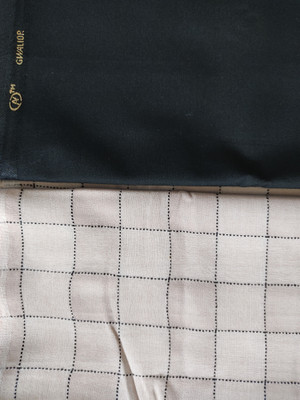 s n textiles Cotton Blend Solid, Checkered Shirt & Trouser Fabric