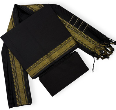 SHREE MAHAVEER HANDLOOMS Pure Cotton Self Design Salwar Suit Material