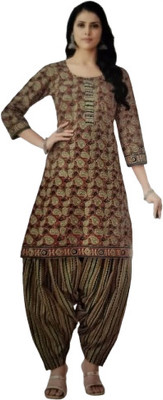 Fashion Galary Pure Cotton Printed Kurta & Patiyala Material