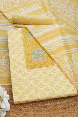 soch Cotton Blend Printed Salwar Suit Material