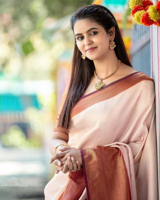 Banarasi Woven, Embroidered, Self Design Kanjivaram Pure Silk, Jacquard Saree(Multicolor)