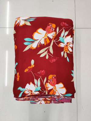 HouseOfCommon Crepe Solid, Printed Kurta Fabric