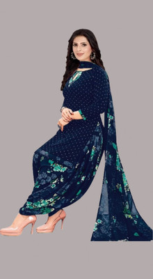 AYKA CLOTHINGS Crepe Floral Print Salwar Suit Material