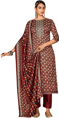 Rosaniya Wool Embroidered Salwar Suit Material