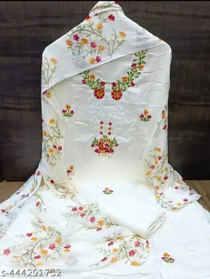 SAMYAGDARSHANA Pure Cotton Embroidered Salwar Suit Material
