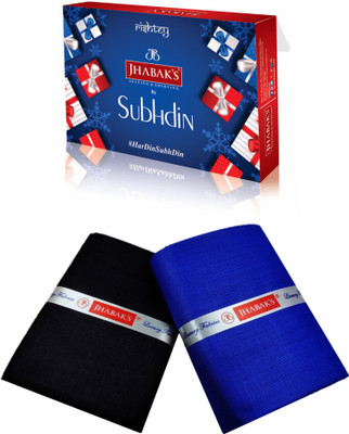 JHABAK'S Cotton Blend Solid Shirt & Trouser Fabric