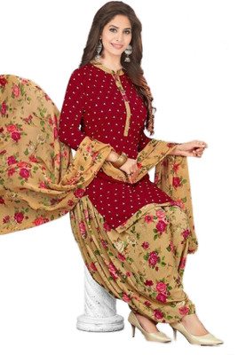 WONAYA Crepe Self Design Salwar Suit Material