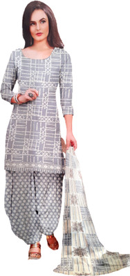 Shipcraft Cotton Blend Geometric Print Salwar Suit Material