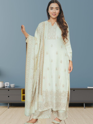 Safaa Wool Self Design Kurta & Palazzo Material