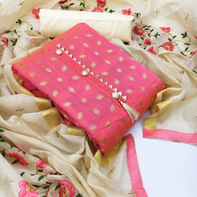 PRIPA8 Jacquard Embroidered Salwar Suit Material