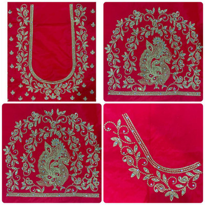 VLIPCARTZ Cotton Silk Embroidered Blouse Material