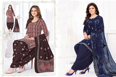 SEWDHAGA Crepe Printed Salwar Suit Material