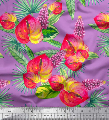Soimoi Pure Cotton Floral Print Multi-purpose Fabric