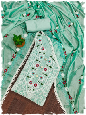 Sidhidata Chanderi Embroidered Salwar Suit Material