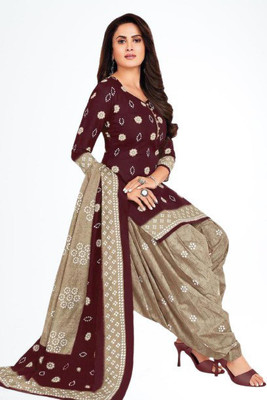 Krishani Creation Crepe Checkered Salwar Suit Material