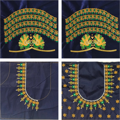 Druxy Silk Blend Embroidered Blouse Material