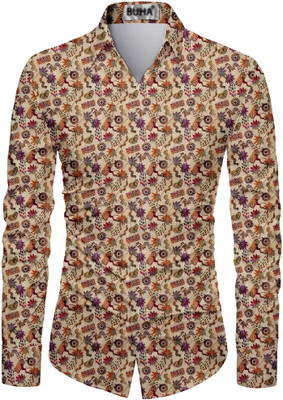 BDR ENTERPRISE Cotton Blend Printed Shirt Fabric