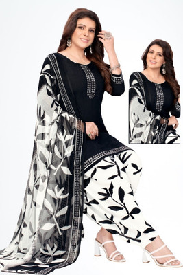 Krishani Creation Crepe Floral Print Salwar Suit Material