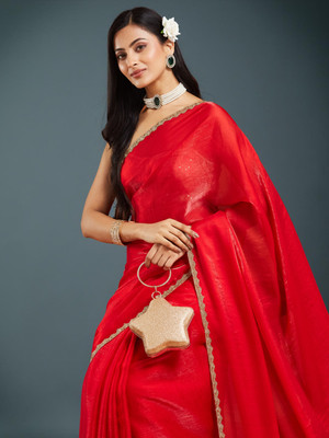 LOROFY Silk Blend Embellished Blouse Material
