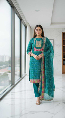 Chingaari Organza Embroidered Kurta Fabric