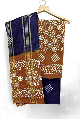 SatSpirited Pure Cotton Printed, Self Design Salwar Suit Material
