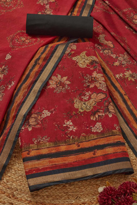 soch Chanderi Floral Print Salwar Suit Material